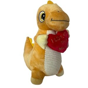 Walgreens HugMe Orange Dinosaur Plush Heart I Love You This Much 11 Inch NWT